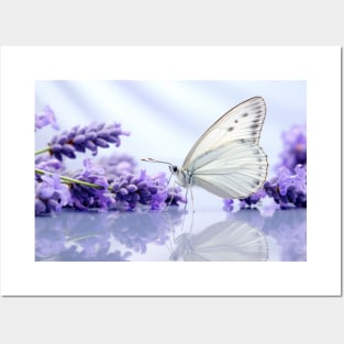 Butterfly Water Nature Serene Tranquil Posters and Art